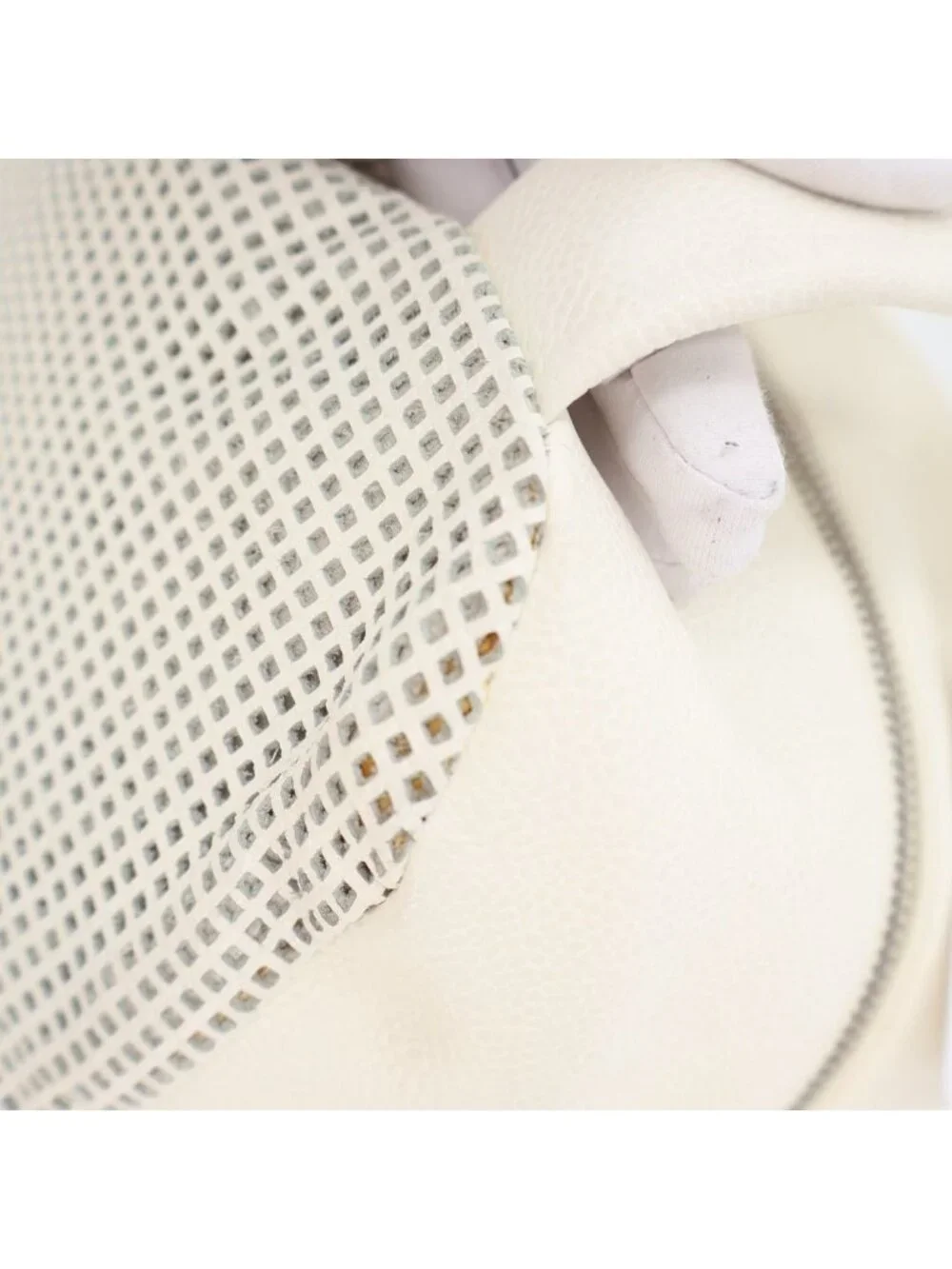 Chanel Perforated Handbag White Mini